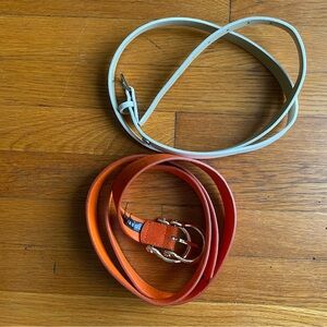 Plus size belt bundle orange belt white belt